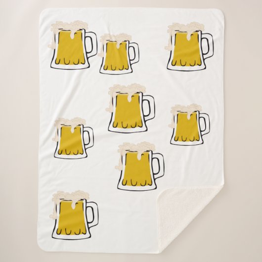 Bier Tasse Fleece Blanket Sherpadecke (Vorderseite)