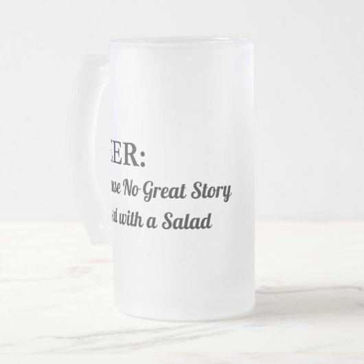 Bier-Tasse - Funny Quote Glass Stein Mattglas Bierglas (Vorderseite Links)