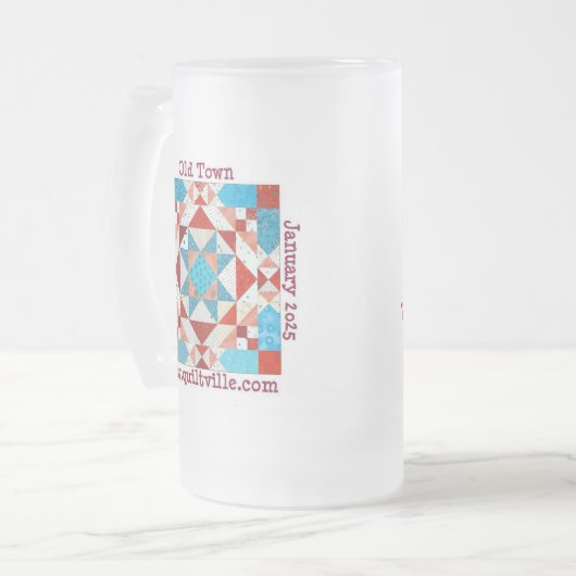 Bier-Tasse für das Rätsel der Altstadt Mattglas Bierglas (Vorderseite Links)