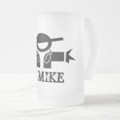 Bier-Tasse für Diskjockeys | kundengerechtes DJ Mattglas Bierglas (VorderseiteRechts)