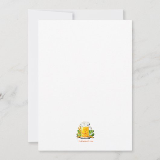 Bier Tasse Geburtstagsparty Einladung (Rückseite)