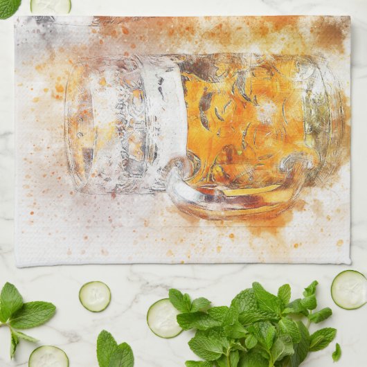 Bier-Tasse Geschirrtuch (Gefaltet)