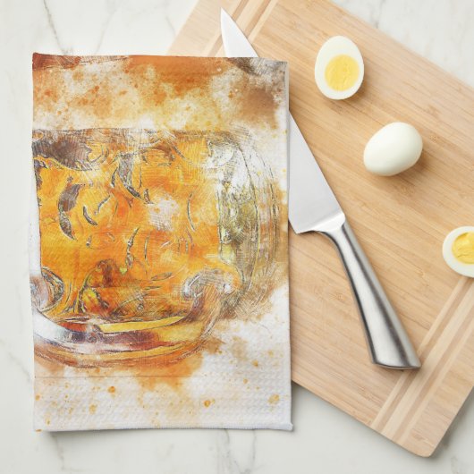 Bier-Tasse Geschirrtuch (Viertel Falte)