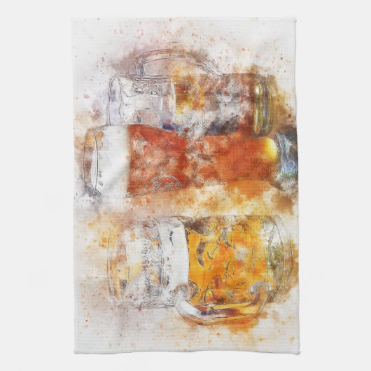 Bier-Tasse Geschirrtuch (Vertikal)