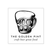 Bier-Tasse-Logo-Brauerei Bar Business Gummistempel (Prägung)