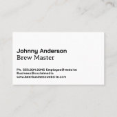 Bier-Tasse-Logo Visitenkarte (Rückseite)