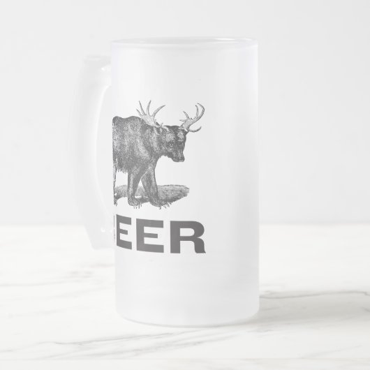 Bier-Tasse Mattglas Bierglas (Vorderseite Links)