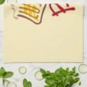 Bier-Tasse mit Bier und Schaumküchentuch Geschirrtuch (Gefaltet)