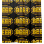 Bier Tasse Oval Duschvorhang (Vorderseite)