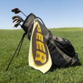 Bier Tasse Oval Golfhandtuch (Gras)