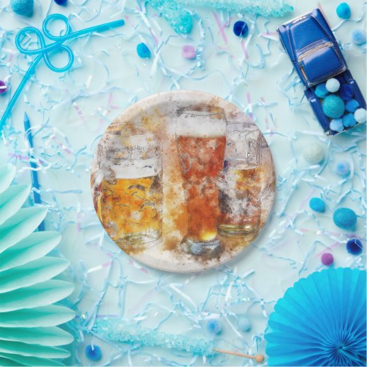 Bier-Tasse Pappteller (Party)