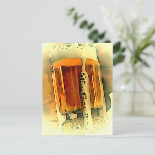 Bier-Tasse Postkarte (Stehend Vorderseite)