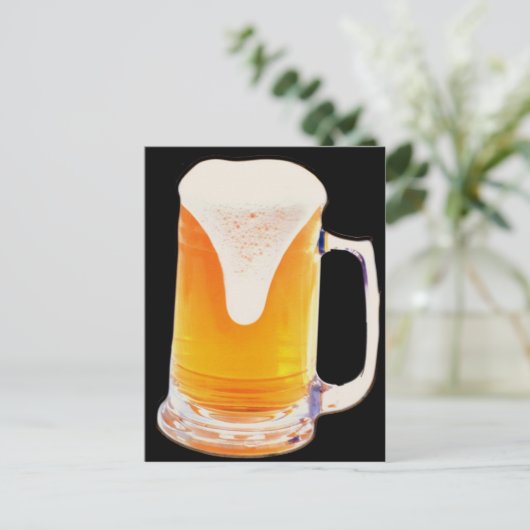 Bier-Tasse Postkarte (Stehend Vorderseite)