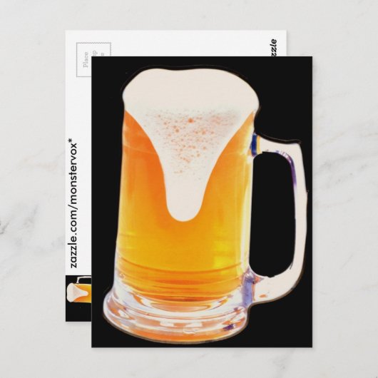 Bier-Tasse Postkarte (Vorne/Hinten)