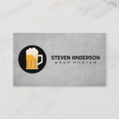 Bier-Tasse Schaumbildung Visitenkarte (Vorderseite)