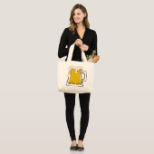 Bier Tasse Tote Bag Jumbo Stoffbeutel (Vorderseite (Model))