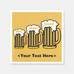 Bier-Tassen-personalisierte Party-Servietten Serviette