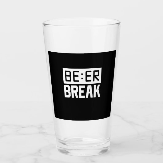 Bier Time Break Glas (Vorderseite)