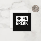 Bier Time Break Mitteilungskarte (Vorderseite/Rückseite Beispiel)