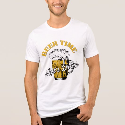 Bier Time - Lass's Drink! Tri-Blend Shirt (Vorderseite)