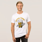 Bier Time - Lass's Drink! Tri-Blend Shirt (Vorderseite voll)
