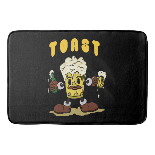Bier Toast Mascot Badematte (Vorderseite)