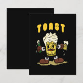Bier Toast Mascot Begleitkarte (Vorne/Hinten)