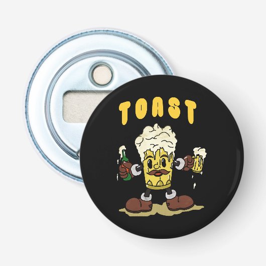 Bier Toast Mascot Flaschenöffner (Vorderseite)