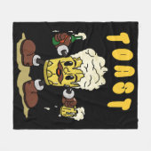Bier Toast Mascot Fleecedecke (Vorderseite (Horizontal))