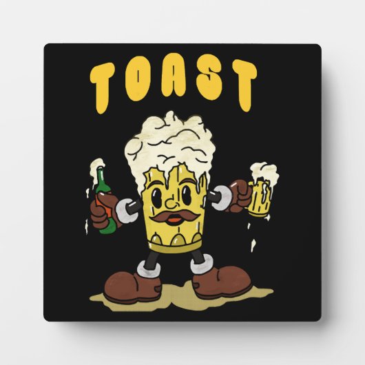 Bier Toast Mascot Fotoplatte (Vorderseite)
