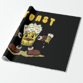 Bier Toast Mascot Geschenkpapier (Ungerollt)