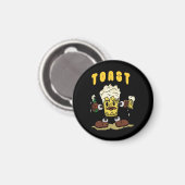 Bier Toast Mascot Magnet (Vorderseite/Rückseite)