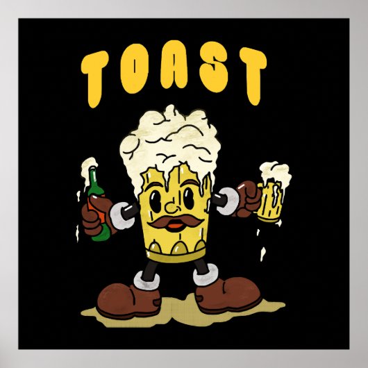 Bier Toast Mascot Poster (Vorne)
