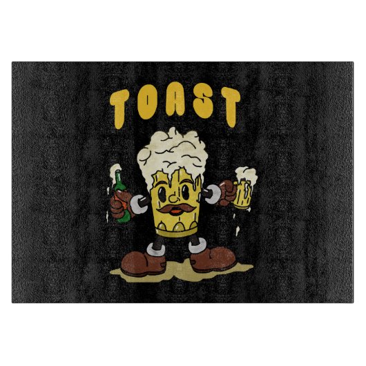Bier Toast Mascot Schneidebrett (Vorderseite)