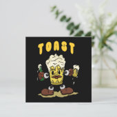 Bier Toast Maskottchen (Stehend Vorderseite)