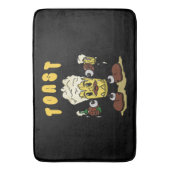 Bier Toast Maskottchen Badematte (Vorderseite Vertikal)