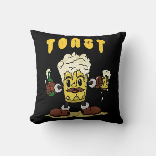 Bier Toast Maskottchen Kissen