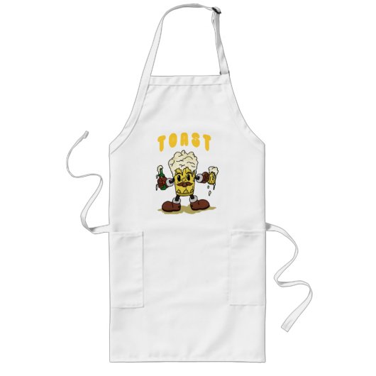 Bier Toast Maskottchen Lange Schürze (Vorne)
