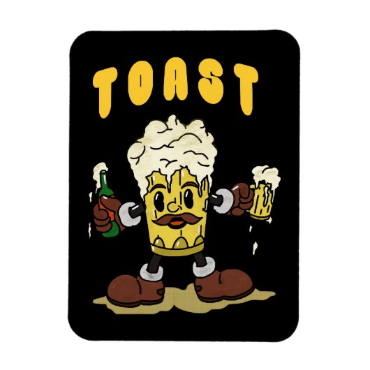Bier Toast Maskottchen Magnet (Vertikal)