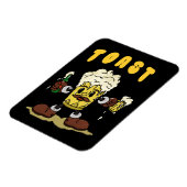 Bier Toast Maskottchen Magnet (Linke Seite)