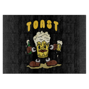 Bier Toast Maskottchen Schneidebrett