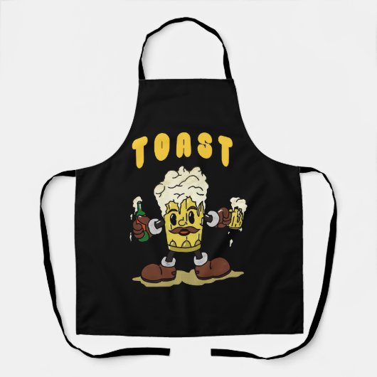 Bier Toast Maskottchen Schürze (Vorderseite)