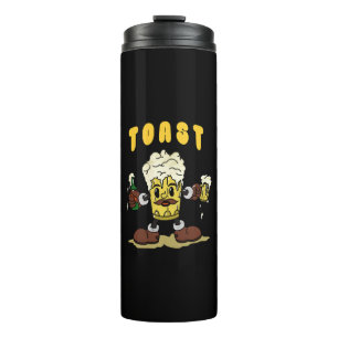 Bier Toast Maskottchen Thermosbecher