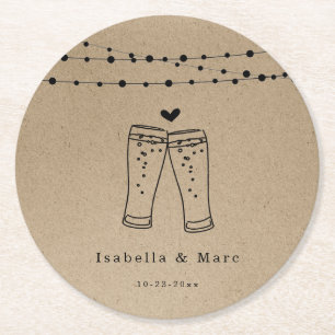 Bier Toast Runder Pappuntersetzer