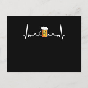 Bier Trinken Alkohol Herzschlag Geschenk Ankündigungspostkarte