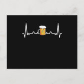 Bier Trinken Alkohol Herzschlag Geschenk Ankündigungspostkarte (Vorderseite)