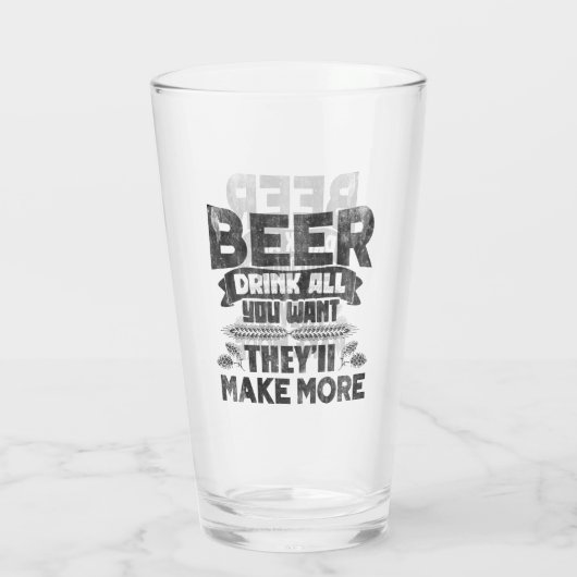 Bier trinken Alles, was du Will Glas (Rückseite)