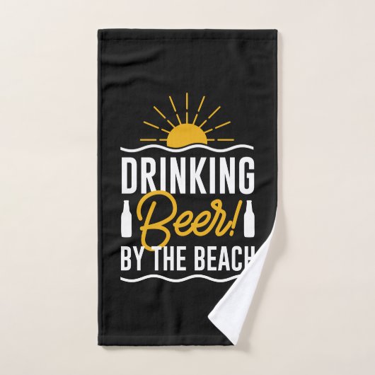 Bier trinken am Strand Handtuch (Handtuch)