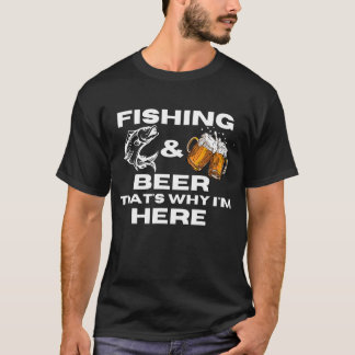 Bier trinken Angelidee für Männer und Frauen T-Shirt