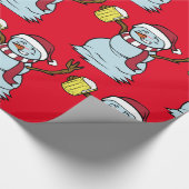 Bier trinken Betrunken Snowman Thunder_Cove Geschenkpapier (Ecke)